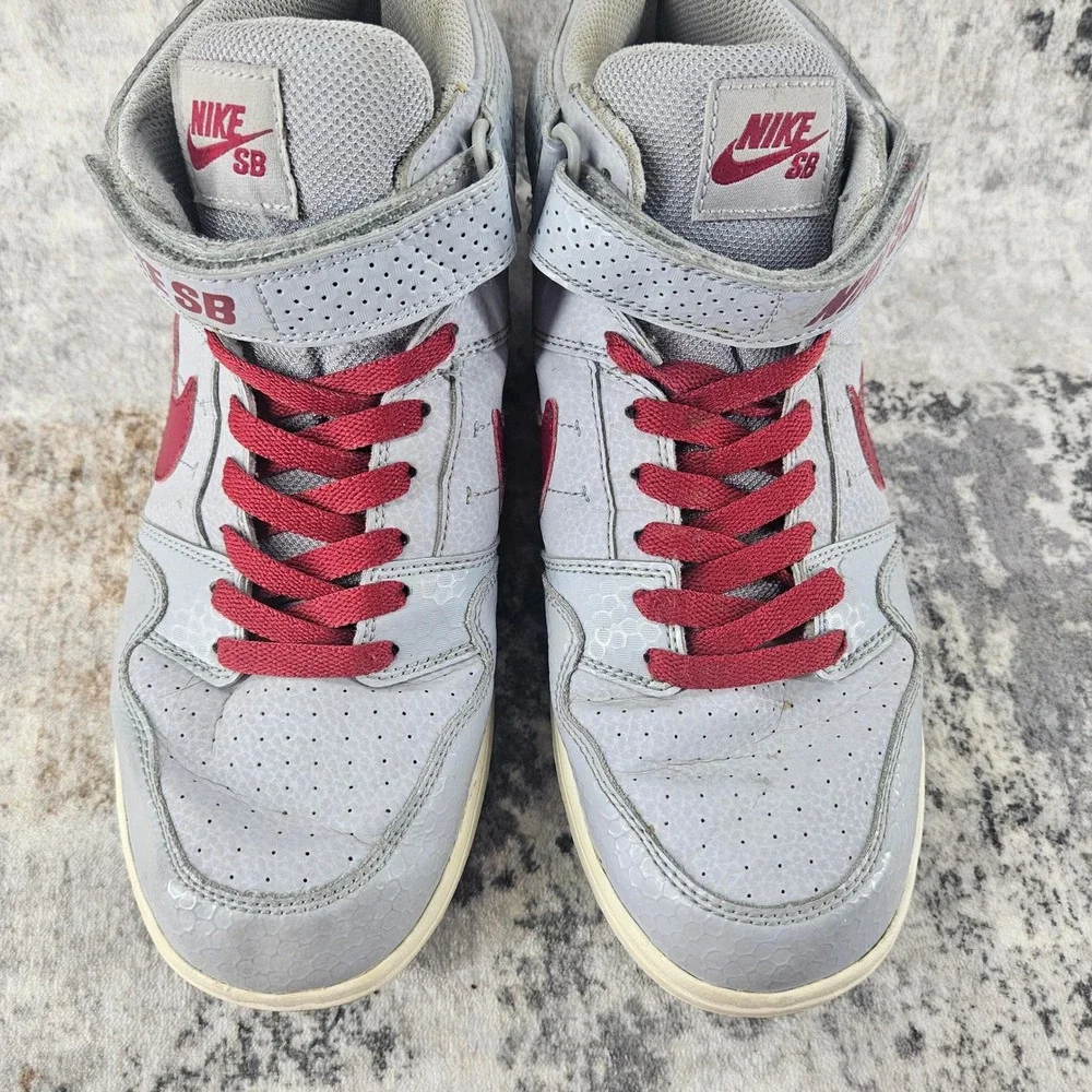 Nike Morgan Jr Skateboarding SB Shoes Youth 7 Womens 8.5 Gray‎ High Top Lace Up